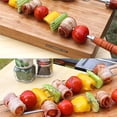 thumbnail image 2 of Wosthever De acero inoxidable en forma de U para barbacoa, tenedor de soldadura, para barbacoa, pinchos para asar, pincho de Metal, doble Cocina y Comedor, 2 of 6