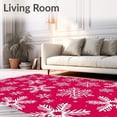 thumbnail image 2 of ODIKA 6' x 9' Machine Washable Non-Slip Area Rug, Christmas snowflake High Traffic Rug, Red, 501344, 2 of 7