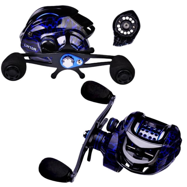Yuarrent Carretes de lanzamiento de cebo, carrete de pesca de cebo ligero de alta velocidad, herramientas de línea de freno seguro, carrete Pescar 14x12x7.3 cm 4