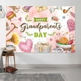 thumbnail image 3 of 15 x 10 ft Happy Grandparents Backdrop School Event Retirement Love Grandparents Photography Background Grandpa Grandma Holiday Family Gatherings Banner Decoration for Party Photo Booth Props, 3 of 4