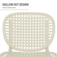 thumbnail image 7 of Patio Furniture Set, ZPL 3PCS Patio Table Chair Set, Retro Outdoor Furniture Set, Outdoor Table with Open Shelf and Lounge Chairs, White, 7 of 7