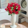 thumbnail image 6 of HuiXinOu 18-Head Artificial Rose Bouquet, Faux Silk Flower Arrangement, Suitable for Wedding Centerpieces, Home Table Decor and Office Parties, Elegant and Lifelike, 6 of 6