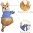 thumbnail image 3 of Resin Miniature Garden Statues - Hanging Decoration, Blue Rabbit, 3 of 5
