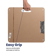Field Sketch Board, Masonite with Cutout Handle, Clip, and Strap Holes, 13 Inch X 19 Inch