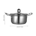 thumbnail image 2 of HONMEET Stainless Steel Cooking Pot for Family Gatherings 1Pcs Silver Pot, 2 of 8