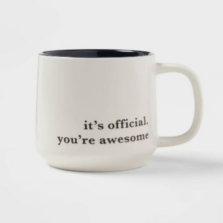 16oz Stoneware You're Awesome Mug Cream