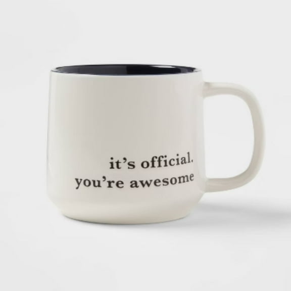 16oz Stoneware You're Awesome Mug Cream