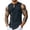 Black, variant on Men's Cotton Linen Tank Top Stand Collar Oblique Button Sleeveless Shirt Slim Fit Muscle Casual Retro Summer Tops for Daily Vacation Wear,S