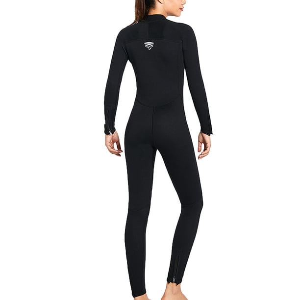 Naiovety Traje de buceo UPF 50 Flexible de 3 capas de manga larga térmico a prueba de sol colorido y elegante traje de neopreno de para esnórquel Deportes acuáticos Mujer Negro XS Naiovety OD020676-08