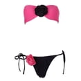 thumbnail image 3 of Traje de baño de dos piezas con estampado de leopardo para mujer, conjunto de Bikini Sexy a rayas, ropa de playa, Tanga, 3 of 5