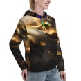 thumbnail image 6 of Picia Luxurious Gold Flow Pattern Casual Women's Hoodie, Hooded Sweatshirt with Kangaroo Pocket, Comfortable Pullover with Eye-catching Drawstrings-X-Large, 6 of 7