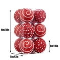 thumbnail image 3 of 12 Pack Christmas Pearl Ball Ornaments - 2.36" Red Glittered Baubles for Tree Holiday Party Decor, 3 of 7