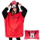 thumbnail image 1 of Sudadera con capucha Disney Stitch 2 en 1 para adultos, forro polar, color rojo Minnie, 1 of 5