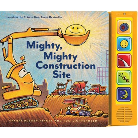 Discipline One Year Old Mighty, Mighty Construction Site Sound Book (Books for 1 Year Olds, Interactive Sound Book, Construction Sound Book) ()