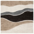 thumbnail image 6 of SAFAVIEH Florida Tyler Geometric Shag Area Rug, Ivory/Grey, 6'7" x 6'7" Round, 6 of 10