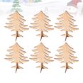 thumbnail image 3 of 6pcs Mini Unfinished Wooden Christmas Tree Table Decorations S, 3 of 6