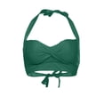 thumbnail image 2 of WREESH Women'S Multi Color Swimsuit Halter Ruched High Waist Bikini Tops, 2 of 4