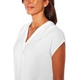 thumbnail image 2 of Banana Republic Women's V-Neck Front Pleat Relaxed Fit Blouse Top (White, 3X), 2 of 6
