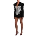 thumbnail image 1 of Womens Notched Lapel Pockets Blazer Jacket Suit T4285 Black S, 1 of 8