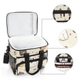 thumbnail image 6 of FORMRS Insulated Cooler Bag 24 Cans Capacity Soft Leakproof Lunch Box with Side Pockets, Halloween Black Pumpkins, 6 of 7