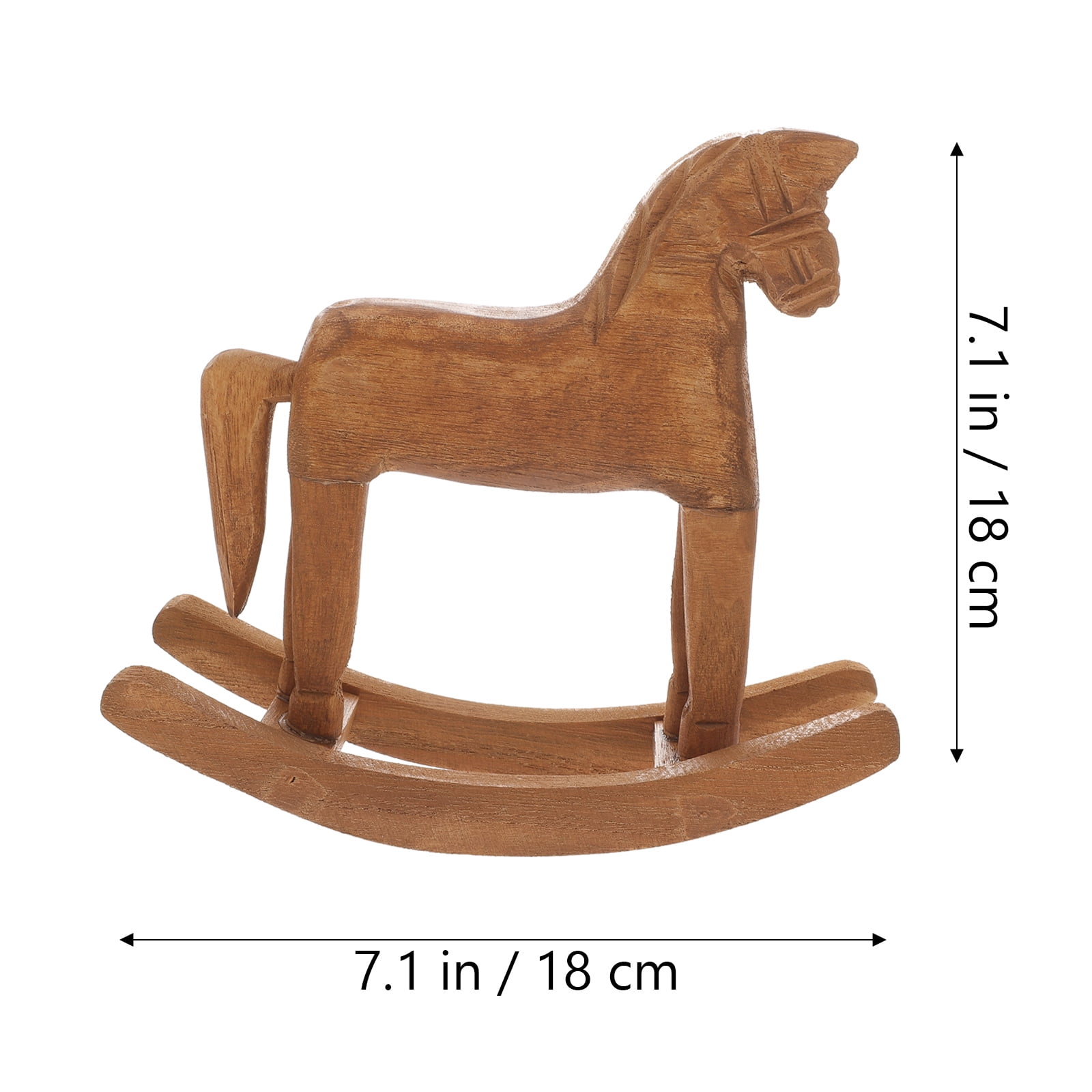 CRILSTYLEO 2-Pack Wood Horse Figurines for Tabletop Decor, Desk Accessories, Small Decorative Desk Sculptures