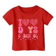 thumbnail image 4 of PMVFHDE T-Shirts pour Filles Hauts d'Été 2025 Mode Filles Hauts T-Shirts Fille Hauts d'Été Filles et Garçons T-Shirt Col Rond Manches Courtes Décontracté Rouge, 1-2 Ans, 4 of 4