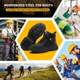 thumbnail image 2 of Botas de seguridad con punta de acero KELODON impermeables para hombre negras, 2 of 7