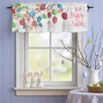 thumbnail image 4 of Valance Curtains for Kitchen Windows Happy Easter Words on Wood Board Rod Pocket Valance Colored Eggs Tree Short Window Curtain Topper for Bedroom Living Room Bathroom 54x18in,1&nbsp;Panel, 4 of 9