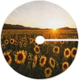 thumbnail image 1 of FMSHPON Sunflower Field Xmas Christmas Tree Skirt Stand Mat for Holiday Party Decoration Indoor Outdoor 48 inches, 1 of 6