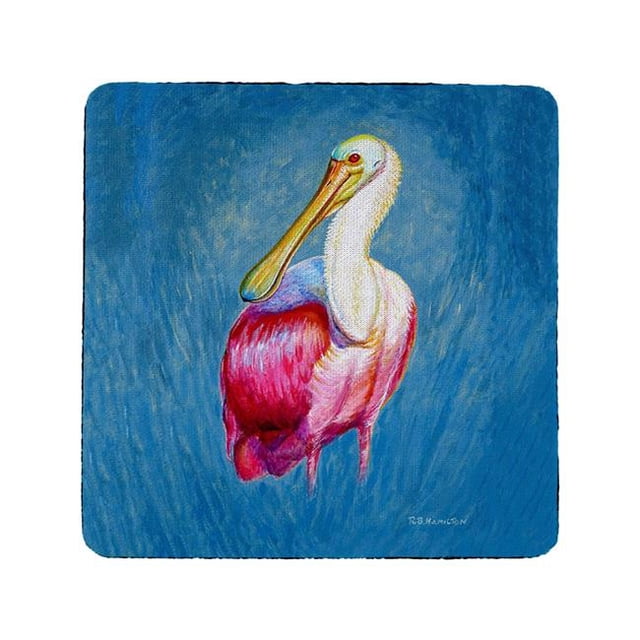 Betsy Drake CT1132 Spoonbill Portrait Coaster - Set of 4