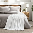 thumbnail image 5 of Bare Home Waffle Blanket - 100% Cotton - Lightweight & Breathable - Twin/Twin XL, White, 5 of 8