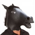 thumbnail image 3 of Máscara de caballo Brillar vestir cabeza de caballo de látex para adultos negro, 3 of 5