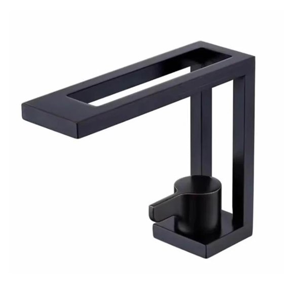 Matte Black Basin Faucets, Hot Cold Water Mixer Tap, Single Handle Mixer Tap Faucet, Brushed Gold Bathroom Water Crane Tap ,Easy to Install