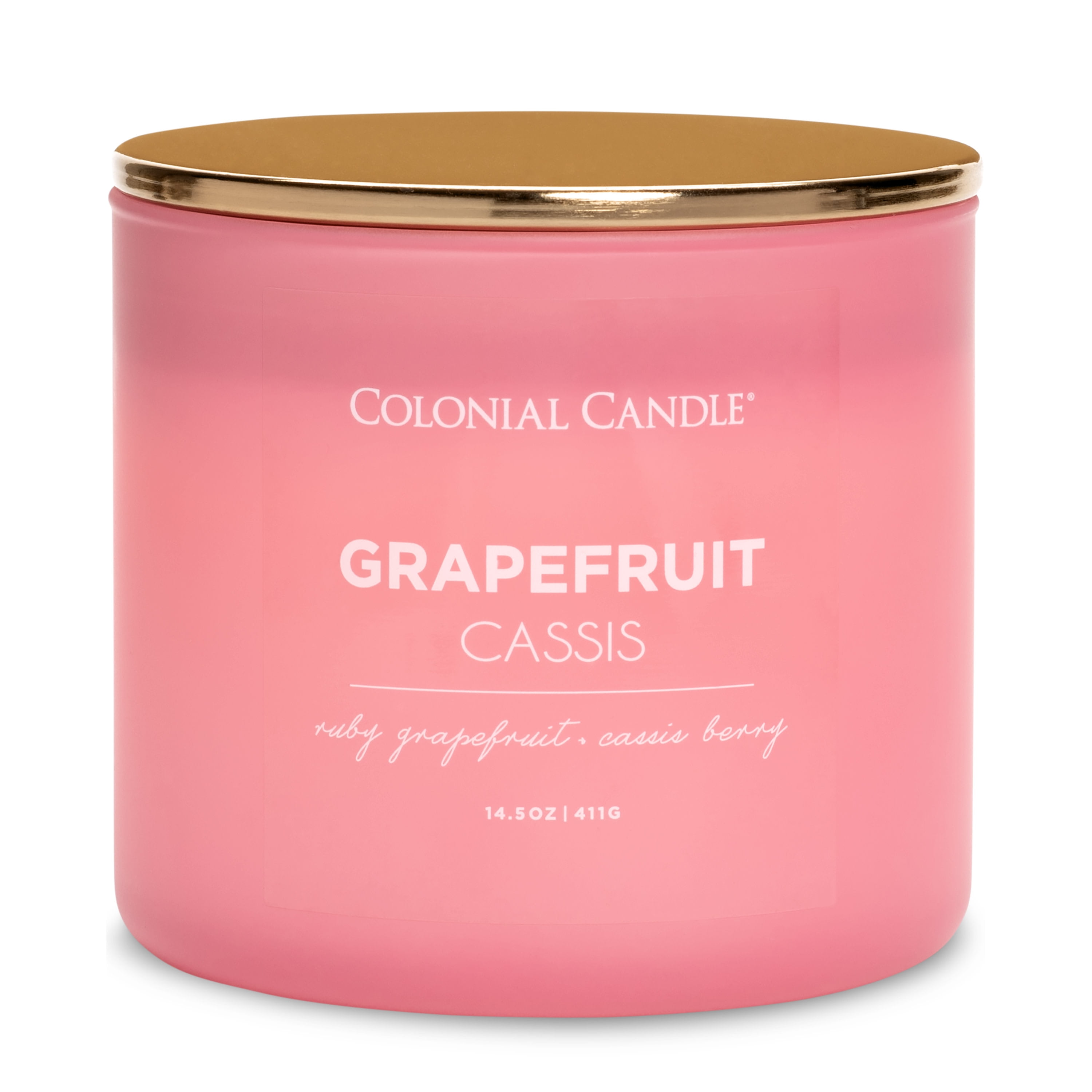 Colonial Candle Grapefruit Cassis Scented Jar Candle Pop of Color