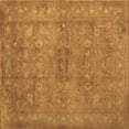 thumbnail image 1 of Ahgly Company Indoor Square Abstract Brown Contemporary Area Rugs, 3' Square, 1 of 4