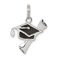 thumbnail image 3 of 925 Sterling Silver Enamel Graduation Cap and Diploma Charm Pendant, 3 of 6