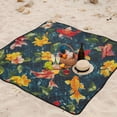 thumbnail image 6 of Wobogo Extra Large Camping Blanket 78×78in Waterproof Foldable Picnic Mat for Beach Grass Lawn Park Accessories Colorful Goldfish with Yellow Flowers, 6 of 6