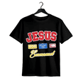 thumbnail image 1 of unisex's Letter Print Round Neck Graphic Tee, Regular Fit Casual Short Sleeve T-shirt for Summer, unisex Top for Daily Wear Menswear Vintage, 1 of 6