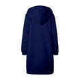 thumbnail image 7 of Tiijoy Women's Hooded Zip Up Long Jacket Solid Color Casual Coat Outerwear with Pockets, 7 of 7