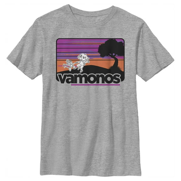 Boy's Dora the Explorer Vamanos Sunset Graphic Tee Athletic Heather X Large