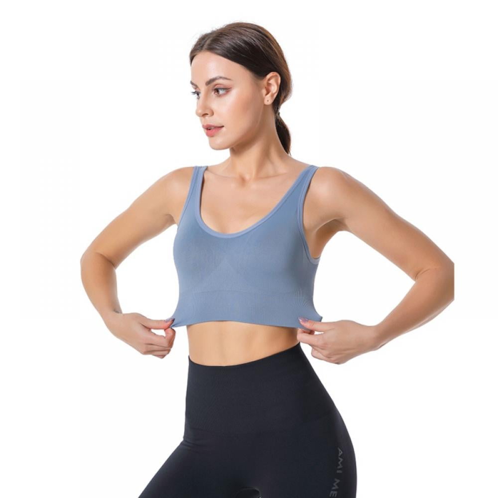 Women's Seamless Sports Bra Workout Crop Top Tank Tops for Women Long