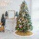 thumbnail image 2 of Falda de árbol de Navidad dorada con lentejuelas de piel sintética, faldas de árbol de 48 pulgadas para decoraciones navideñas, tapete para base de árbol de interior para el hogar, decoración navideña, 2 of 4