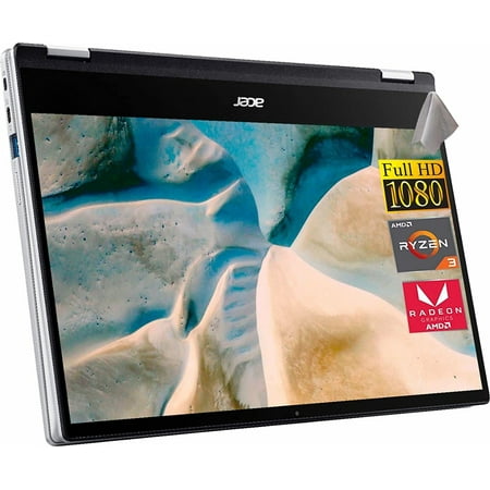 Acer Chromebook Spin 514 Convertible Laptop, 14” Full HD Touchscreen, AMD Ryzen 3 3250C (Dual-core, up to 3.5GHz, Beat Intel i3-8145U), 4GB DDR4 Memory, 64GB eMMC Flash Memory + 128GB MicroSD Card