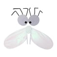 thumbnail image 1 of Conjunto de alas y máscara de mosca, regalos divertidos, gafas de rol, diadema para mascarada Blanco, 1 of 9
