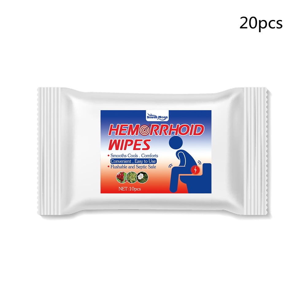 AMNHDO 20pcs Hemorrhoid Wipes Hemorrhoids Soothing Wet Tissues Hygiene