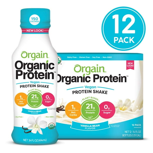 Orgain Organic 21g Vegan Plant Based Protein Shake, Vanilla Bean Meal