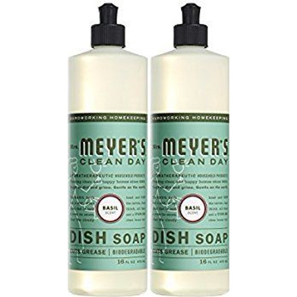 Mrs. Meyer�s Clean Day Liquid Dish Soap Bottle, Basil