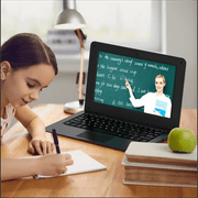 TOPOSH Mini Laptop 10.1 , 8GB RAM, 128GB SSD, Intel Celeron N4000 Duad Core, Windows 10, netbook small Laptop multilingual 180 ° open, Black Laptop