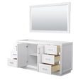 thumbnail image 2 of Wyndham Collection Miranda 66" Wood Single Bathroom Vanity in Nickel Trim/White, 2 of 5
