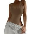 thumbnail image 2 of EGNMCR Womens Unitard Bodysuit Workout Rompers Solid Color One Piece Summer Halter Outfits Shorts Jumpsuits Gym Yoga Fashion Clothes, 2 of 5